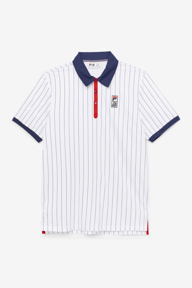 Fila X The Museum Bb1 White Polo Mens - NZ 65872-OWUK